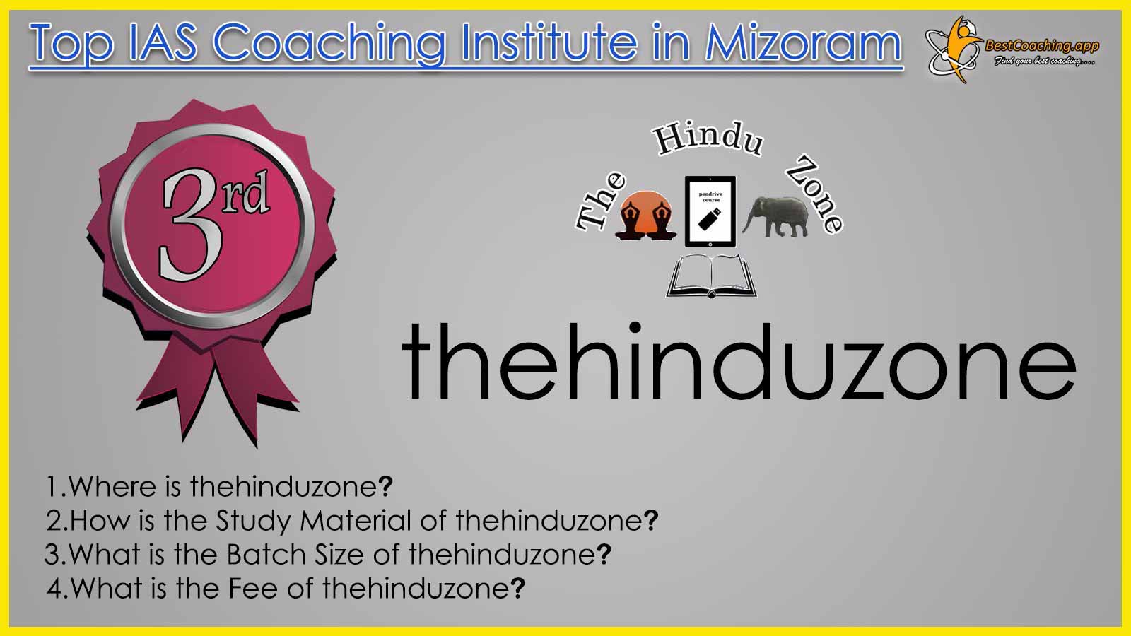 Rank 3 Best IAS Coaching in Mizoram