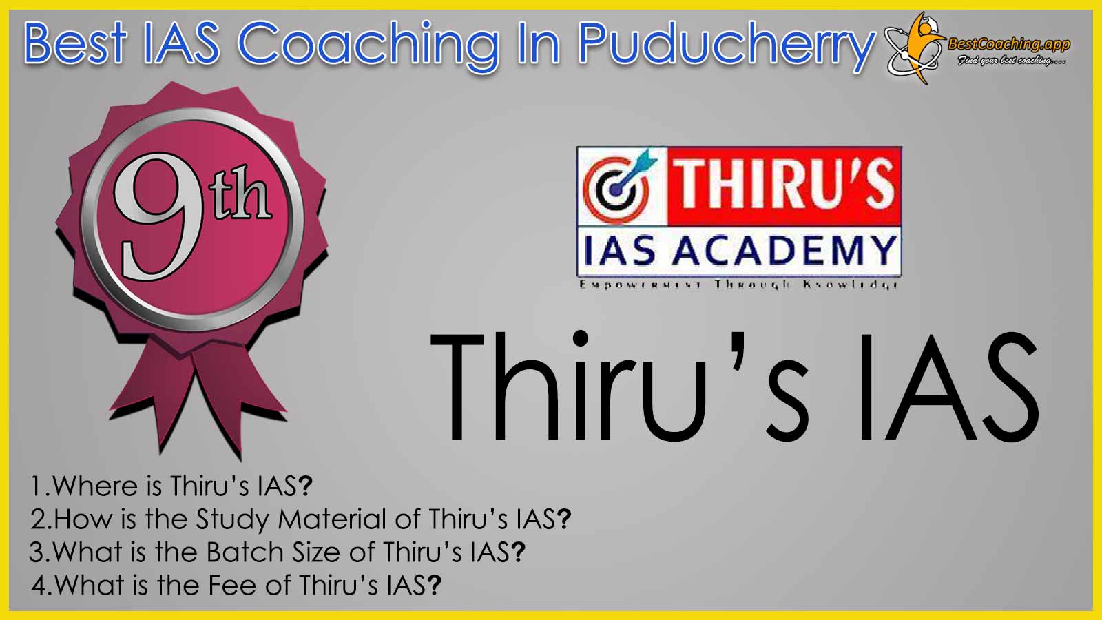 Thiru's IAS Coaching