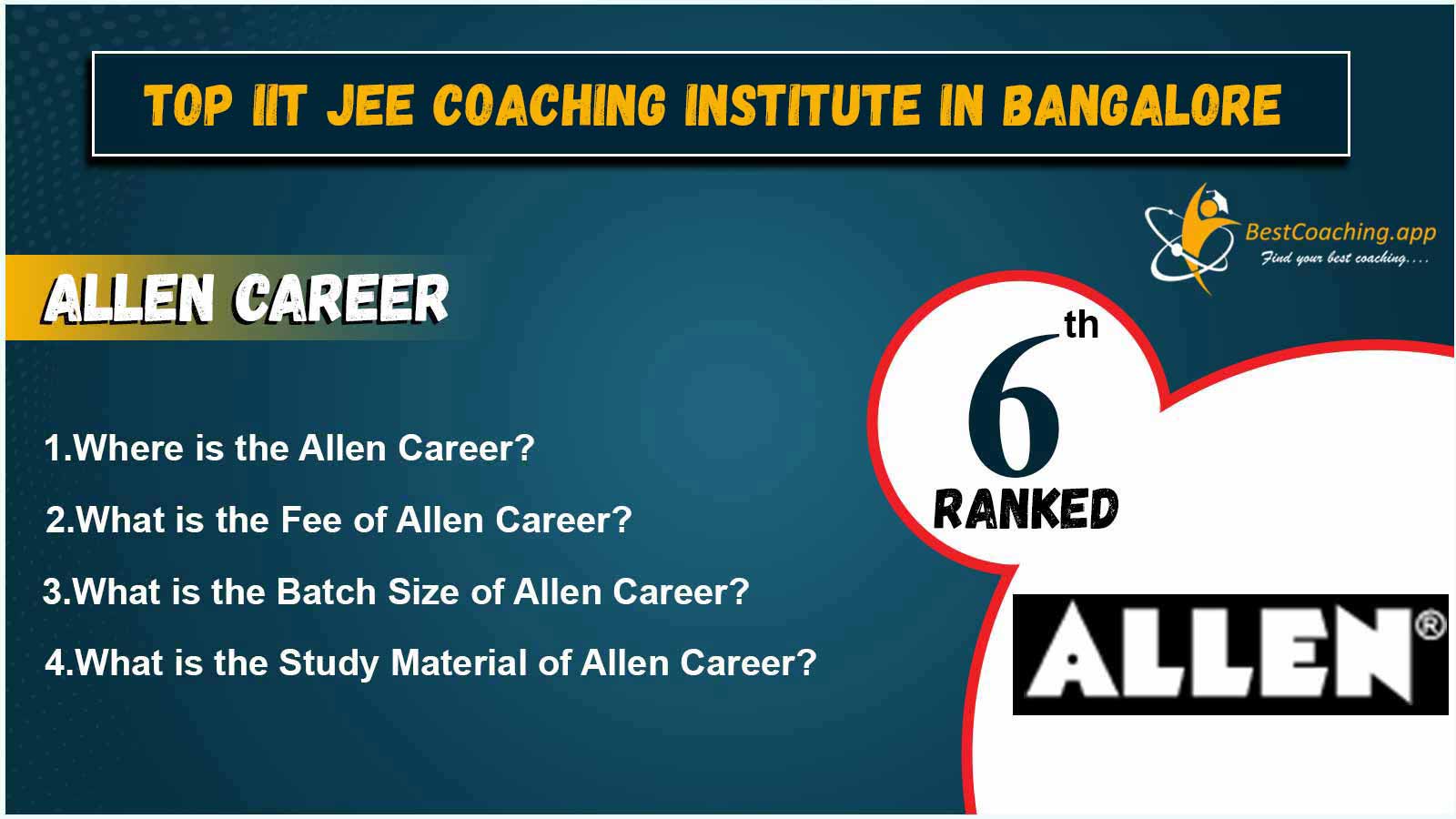 Top IIT JEE Coaching Centers In Bangalore