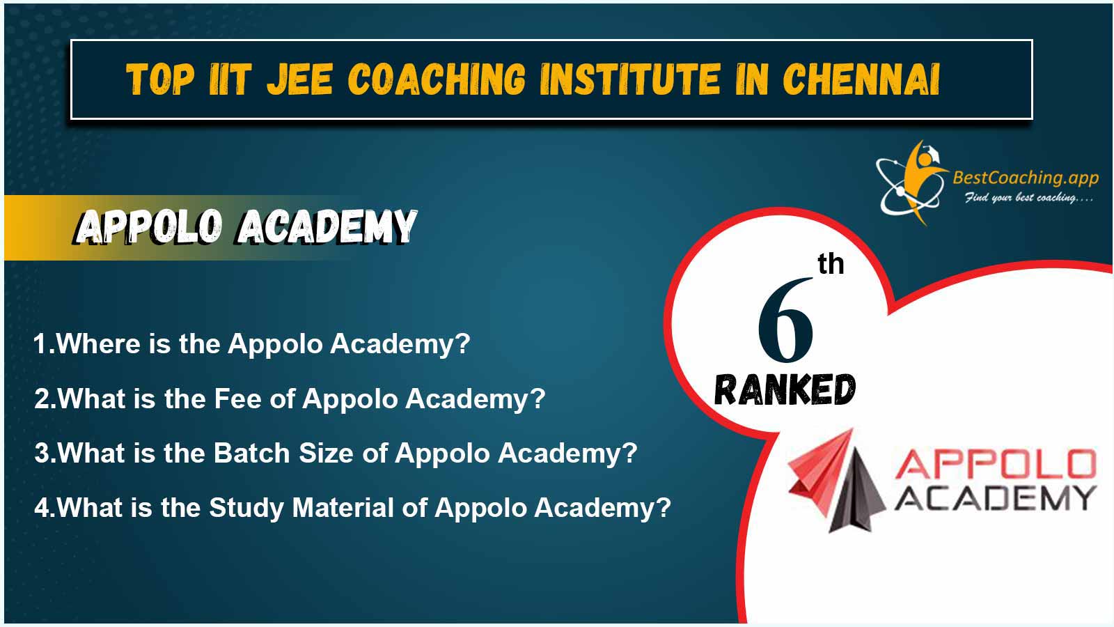Top IIT JEE Coaching Centers In Chennai