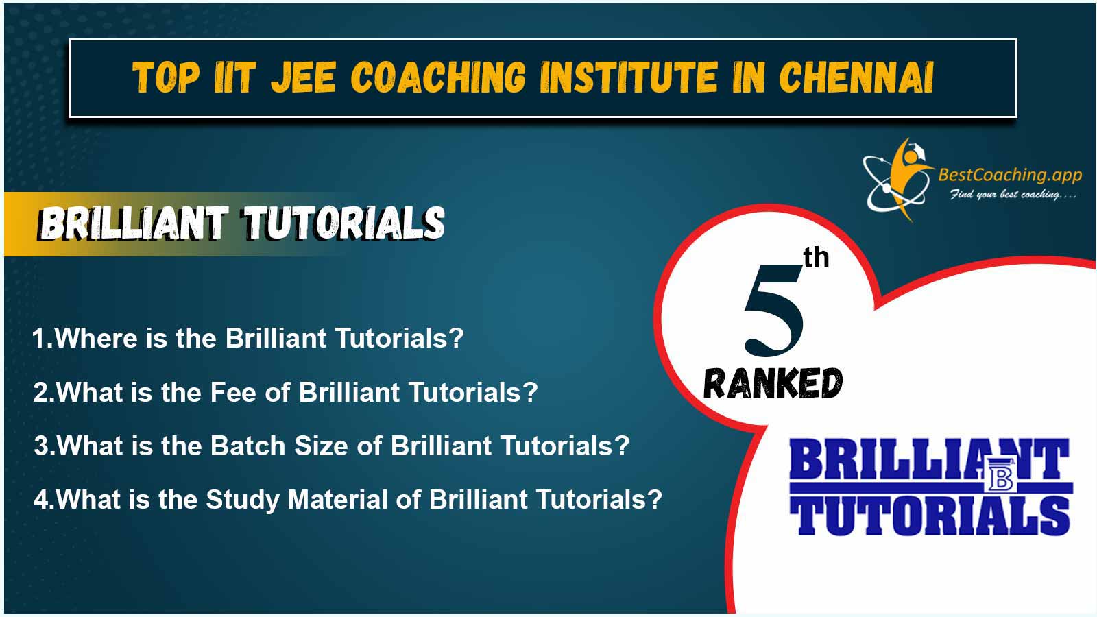 Best IIT JEE coaching institute in Chennai