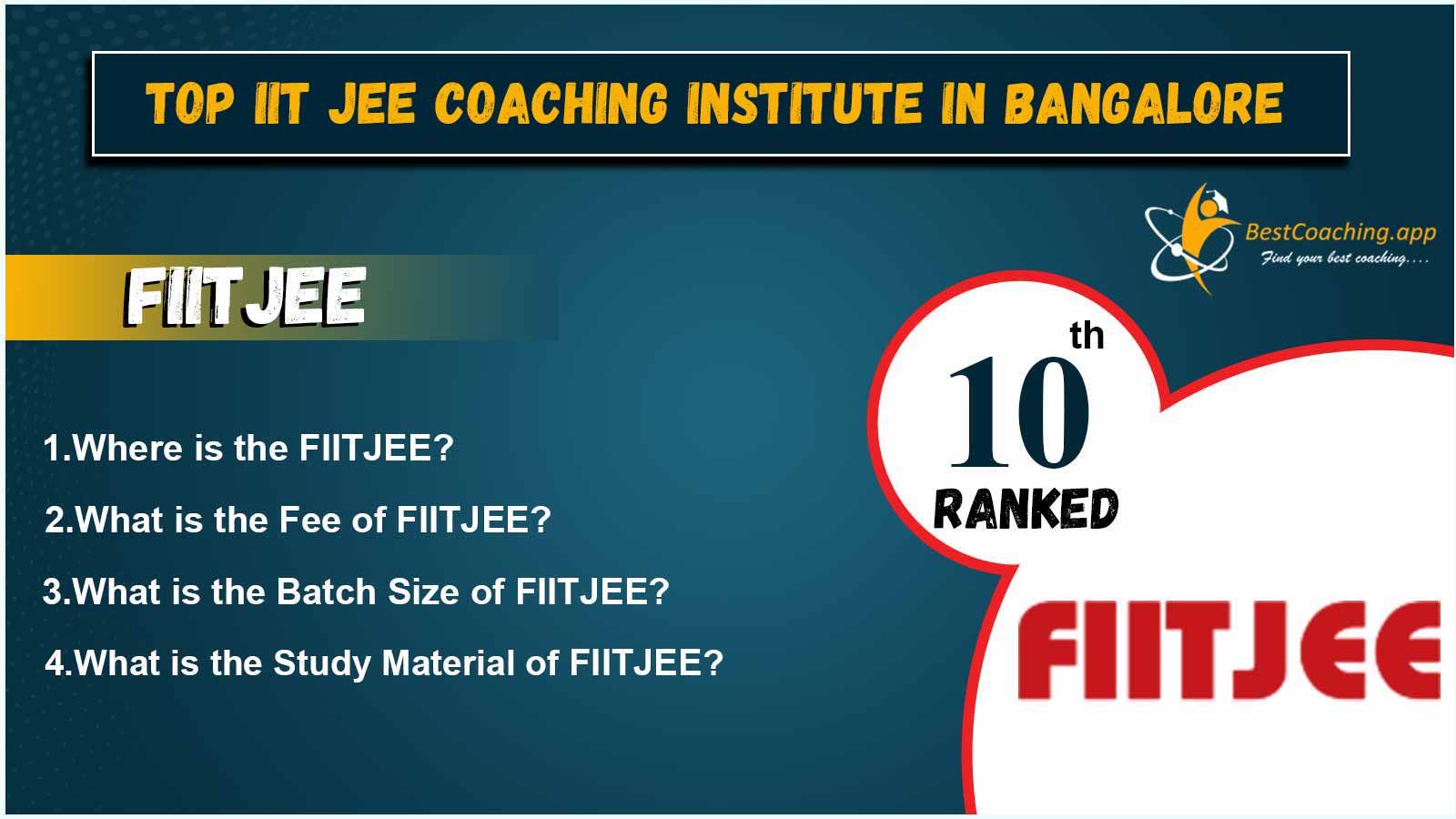 IIT JEE Coaching of Bangalore