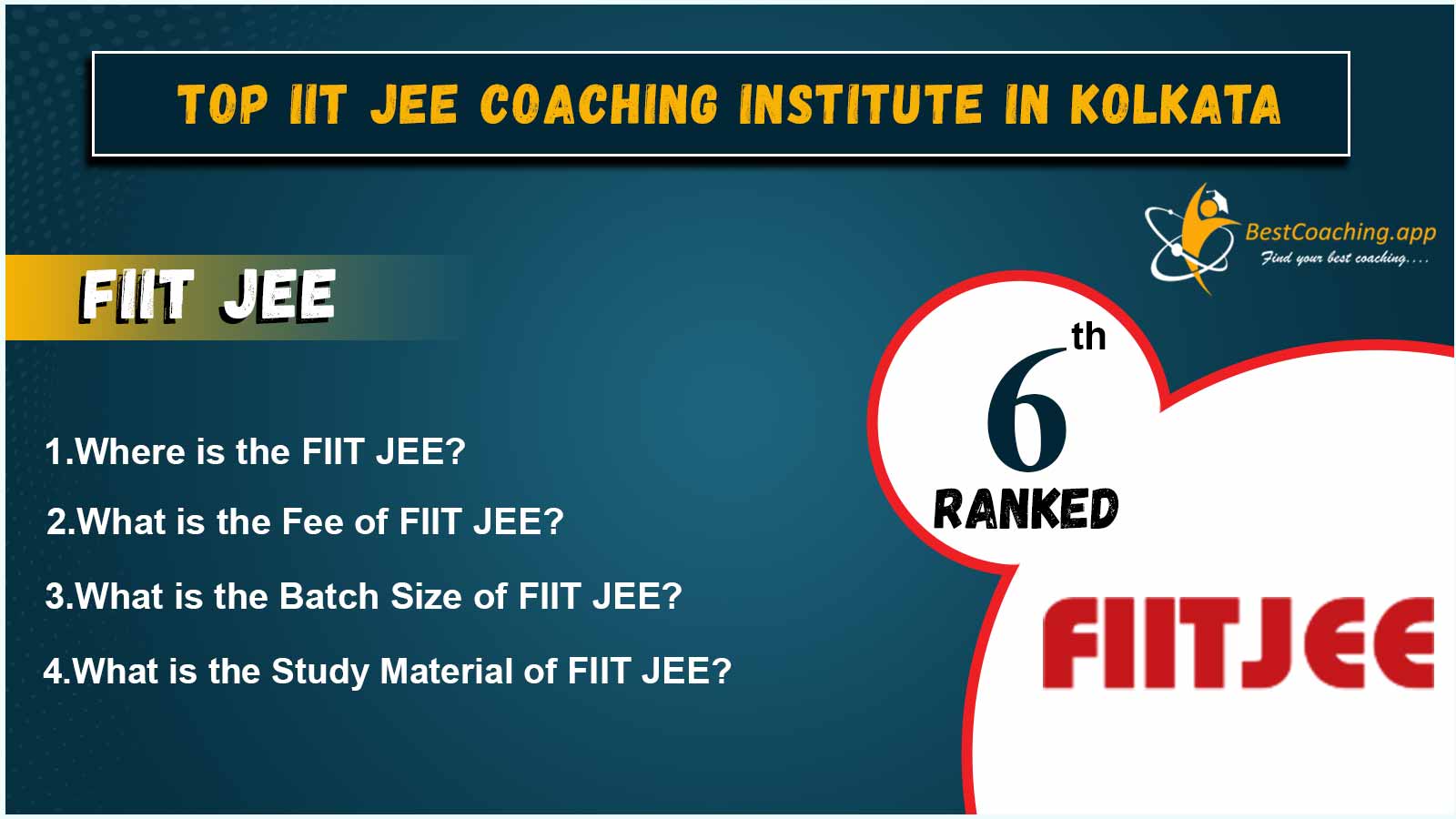 Best IIT JEE coaching institute in Kolkata