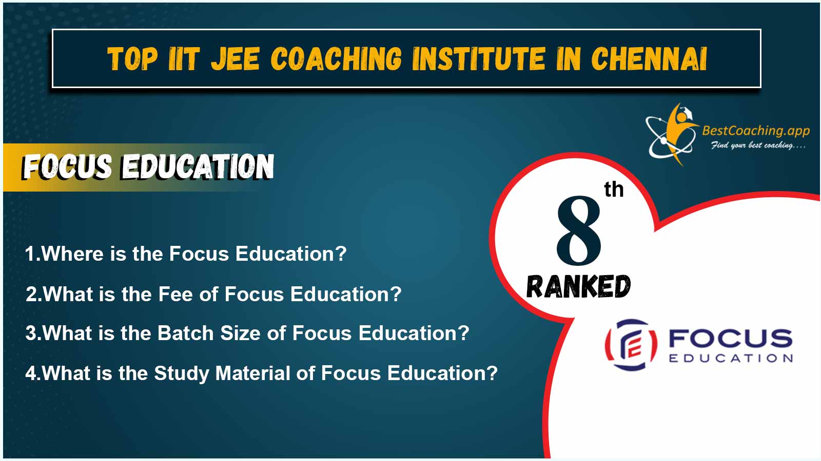 Top IIT JEE Coaching of Chennai