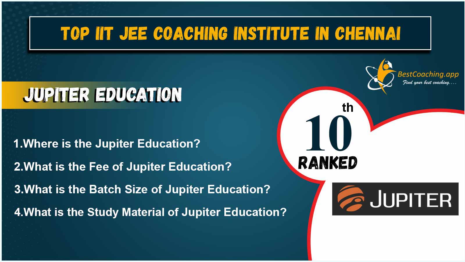 Best IIT JEE Coaching of Chennai