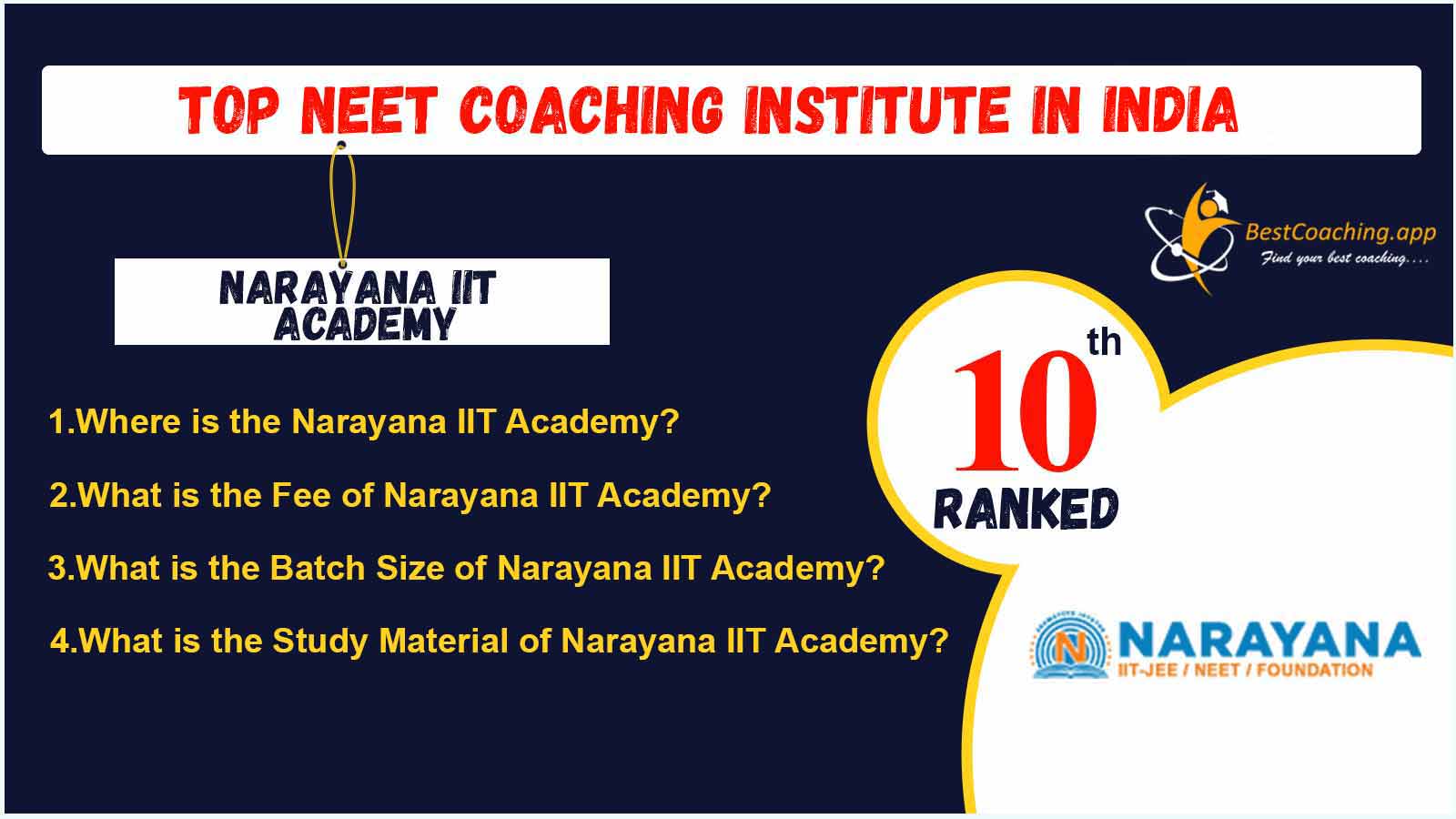 Best NEET coaching institute in India