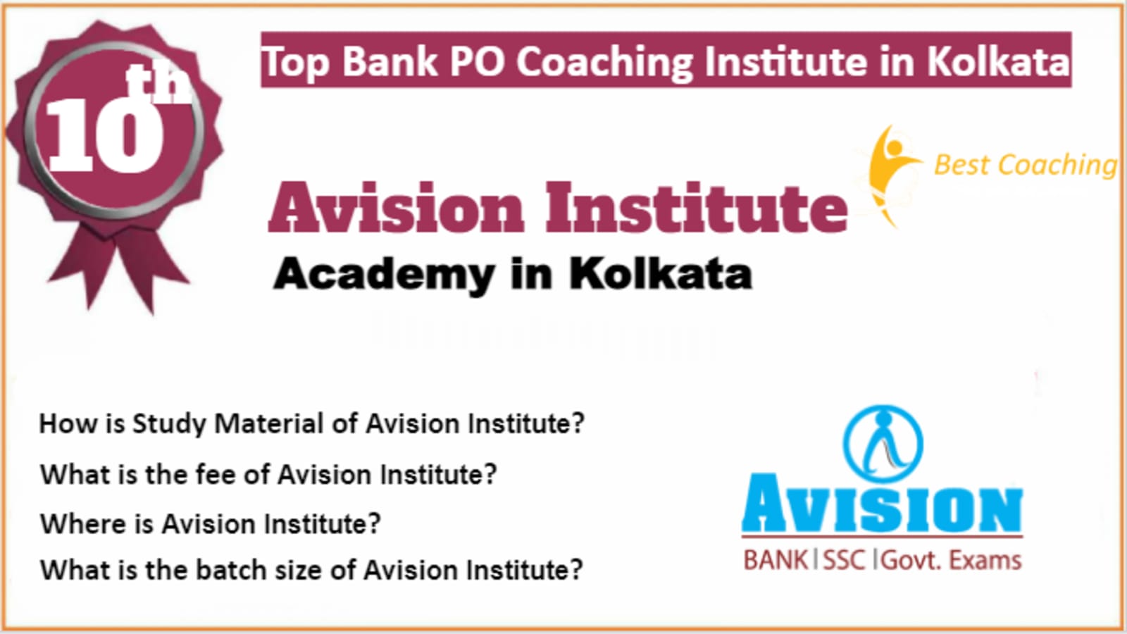Rank 10 Best Bank PO Coaching In Kolkata