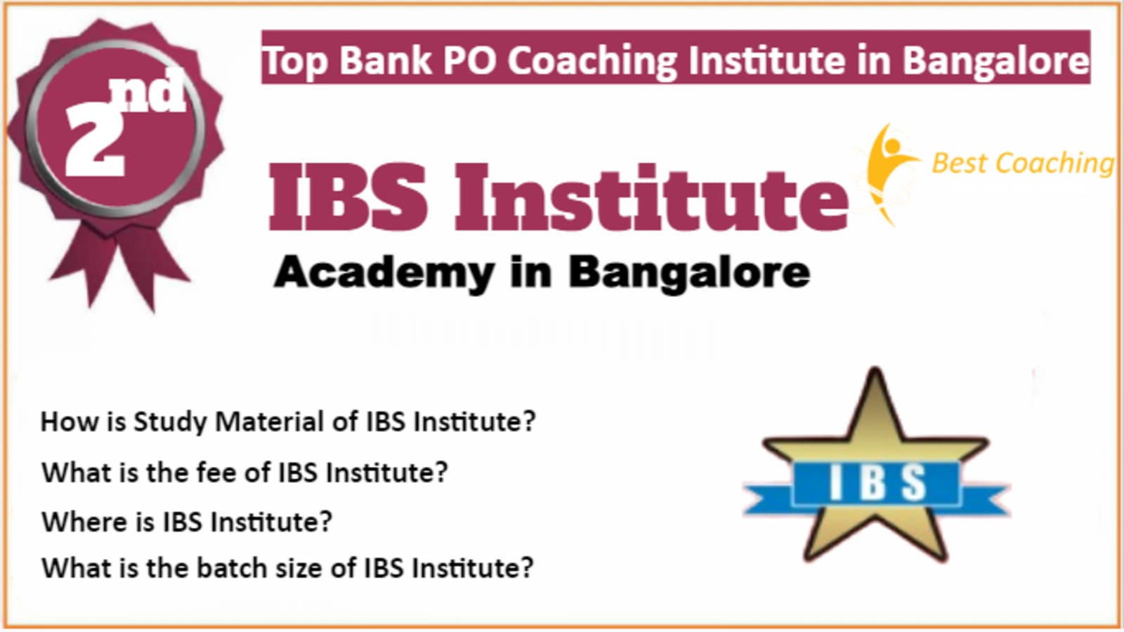 Rank 2 Best Bank PO Coaching in Bangalore