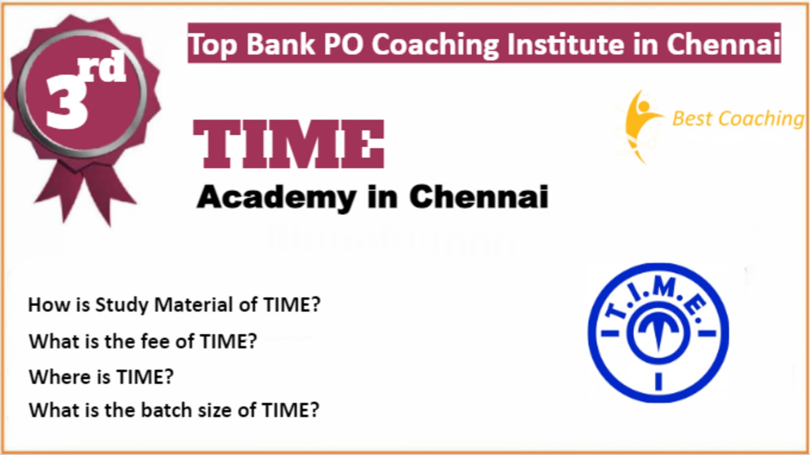 Rank 3 Best Bank PO Coaching In Chennai