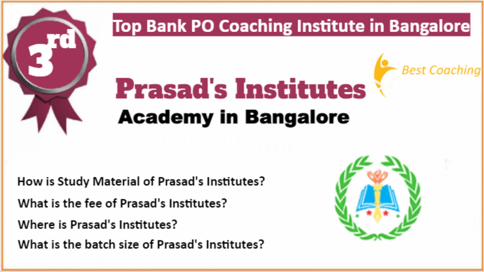 Rank 3 Best Bank PO Coaching in Bangalore