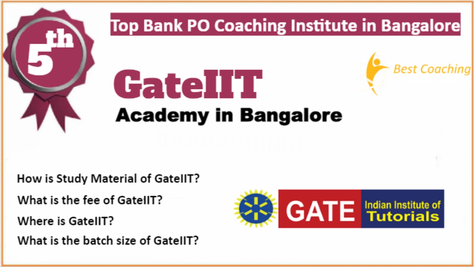 Rank 5 Best Bank PO Coaching in Bangalore