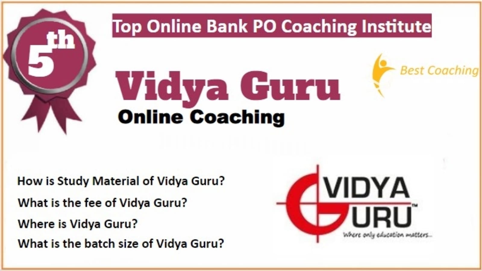 Rank 5 Best Online Bank PO Coaching