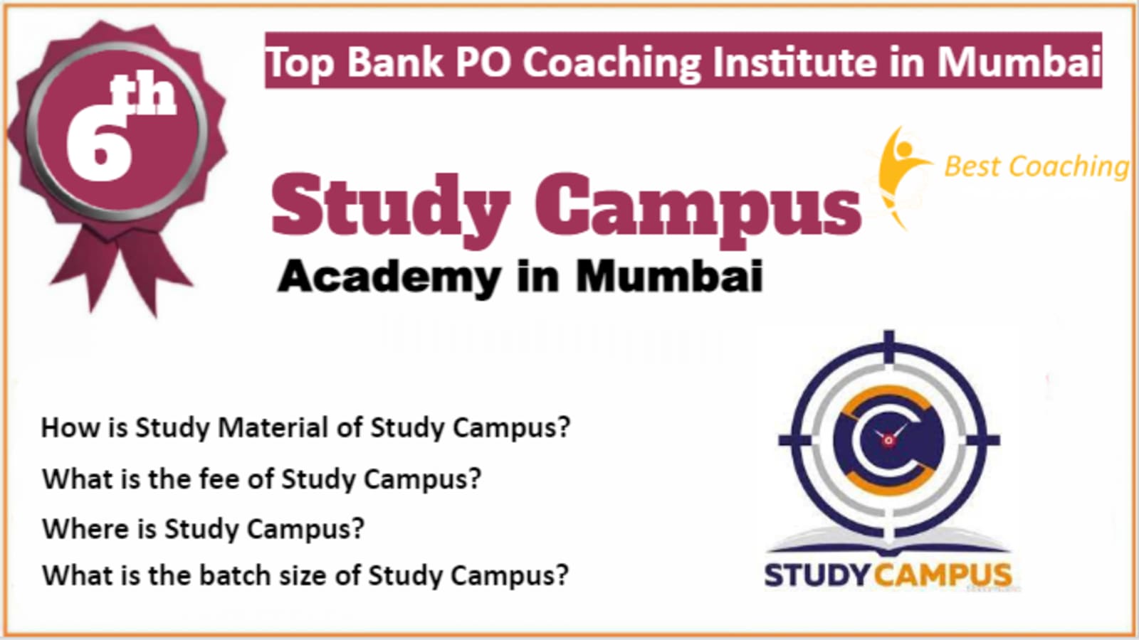 Rank 6 Best Bank PO Coaching In Mumbai