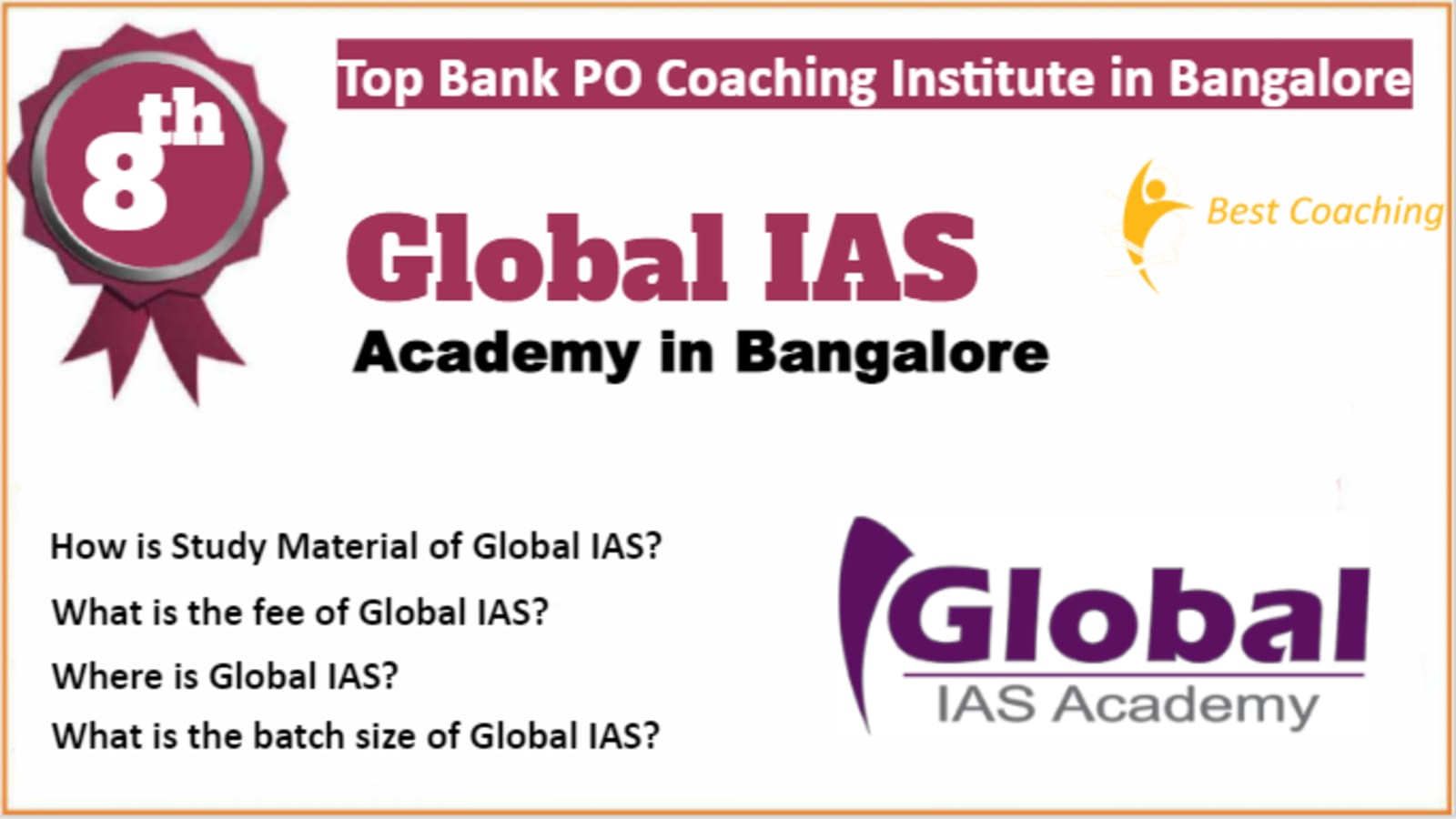 Rank 8 Best Bank PO Coaching in Bangalore