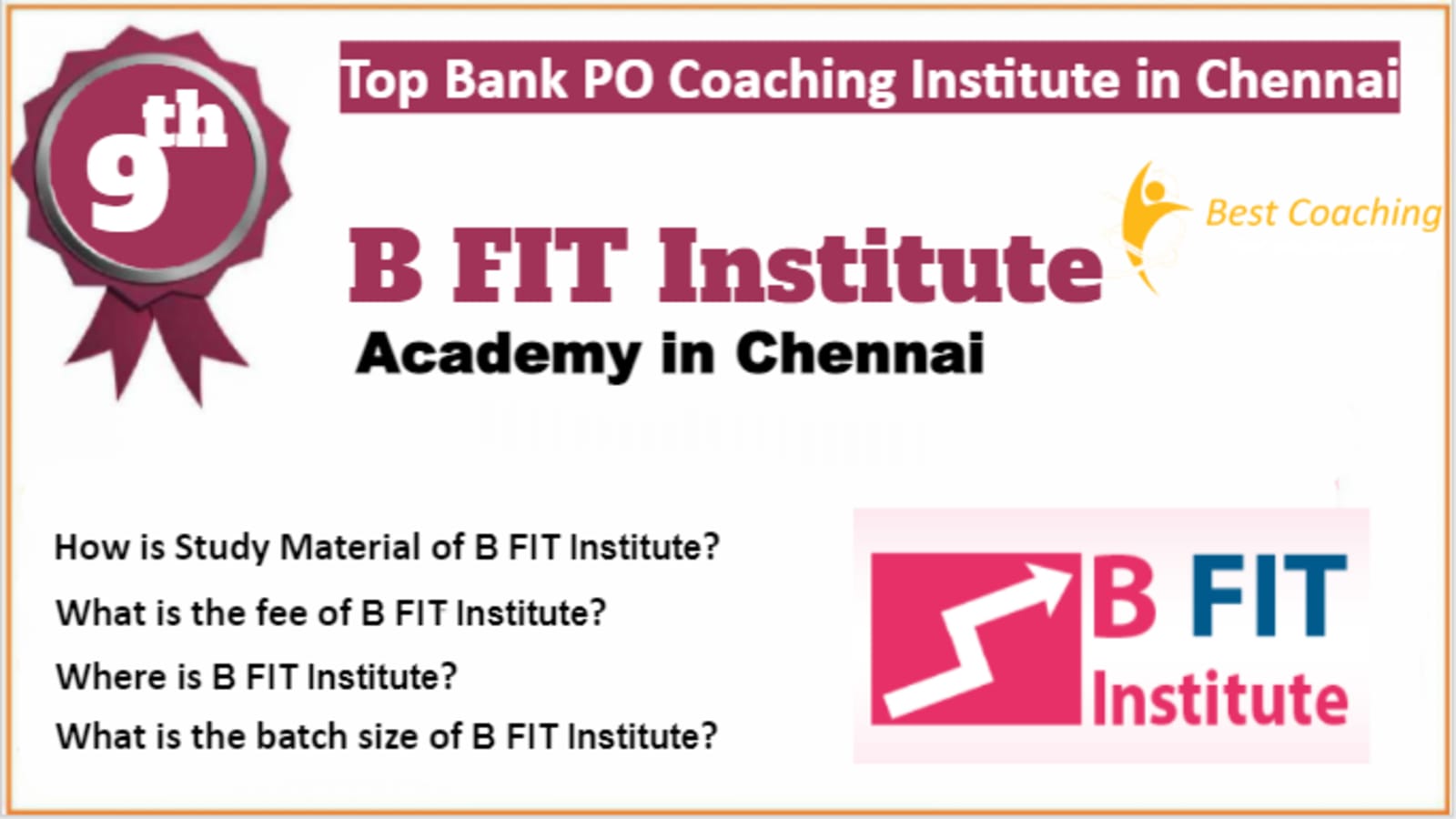 Rank 9 Best Bank PO Coaching In Chennai