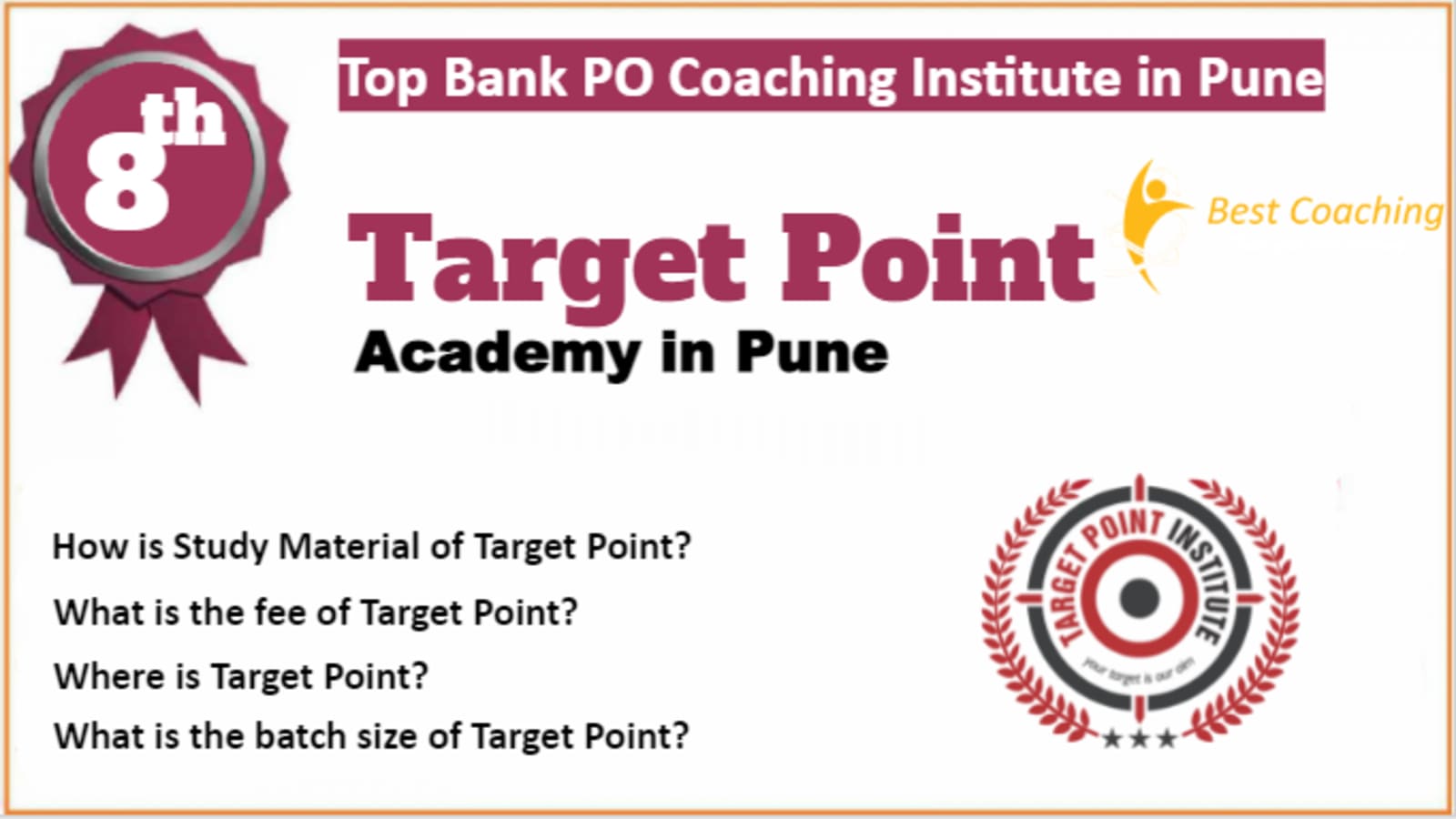 Rank 8 Best Bank PO Coaching in Pune