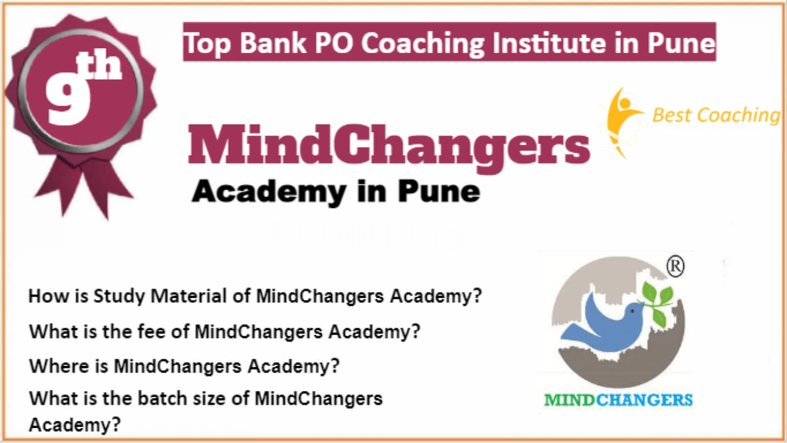 Rank 9 Best Bank PO Coaching in Pune