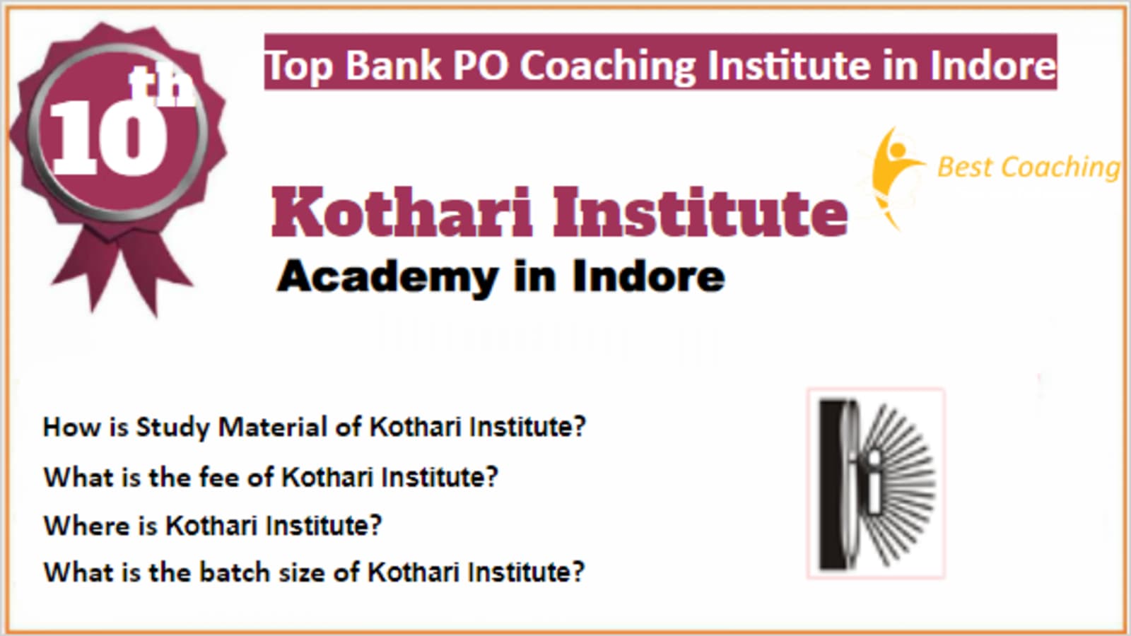 Rank 10 Best Bank PO Coaching in Indore