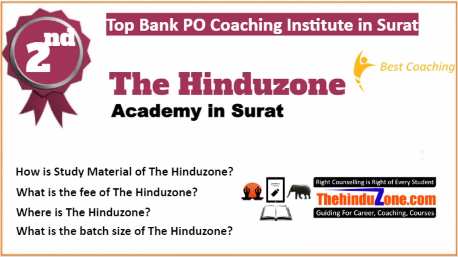 Rank 2 Best Bank PO Coaching in Surat