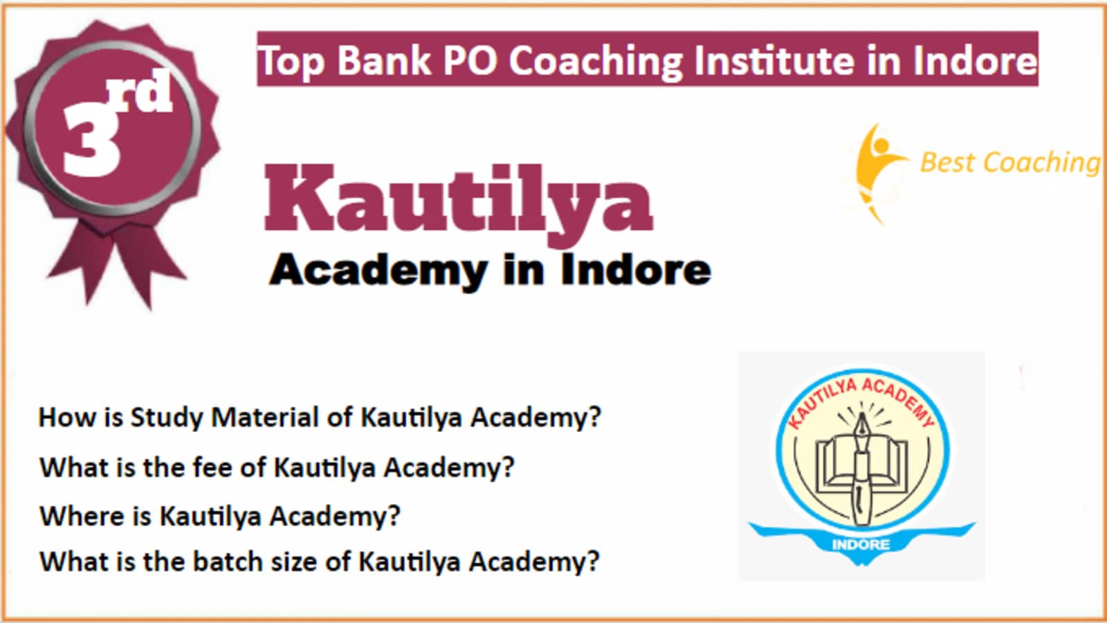 Rank 3 Best Bank PO Coaching in Indore