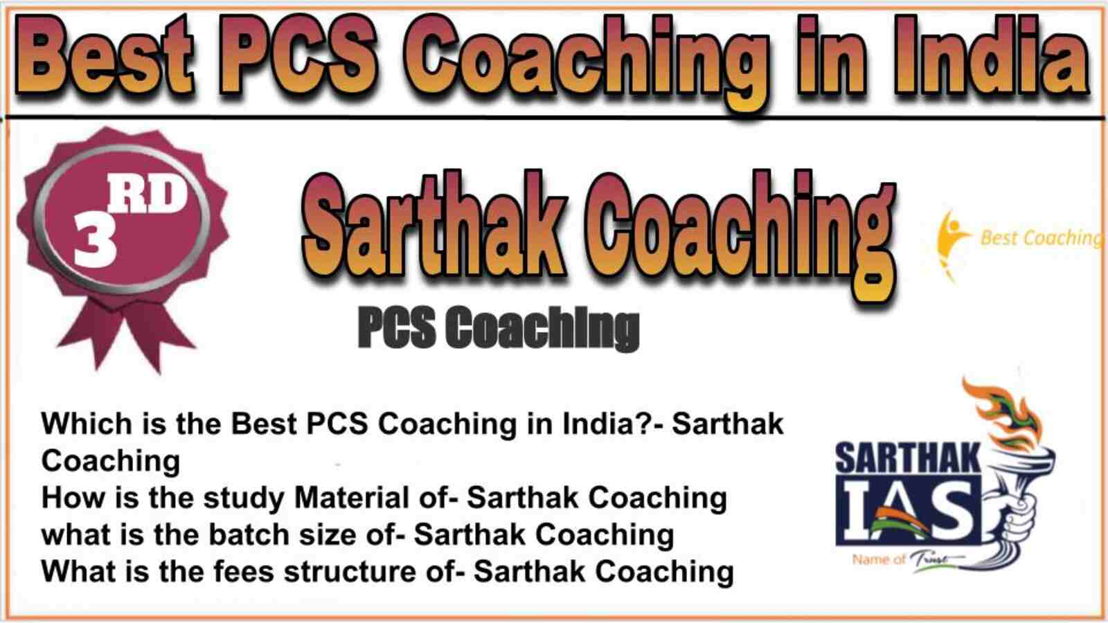 Rank 3 best PCS coaching in India