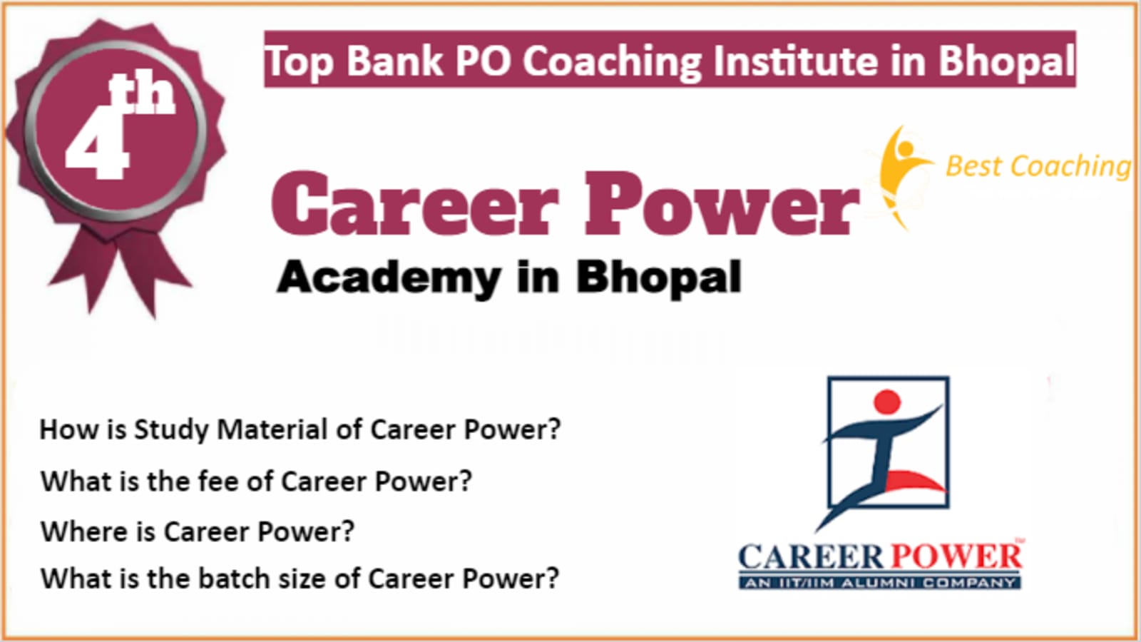 Rank 4 Best Bank PO Coaching in Bhopal