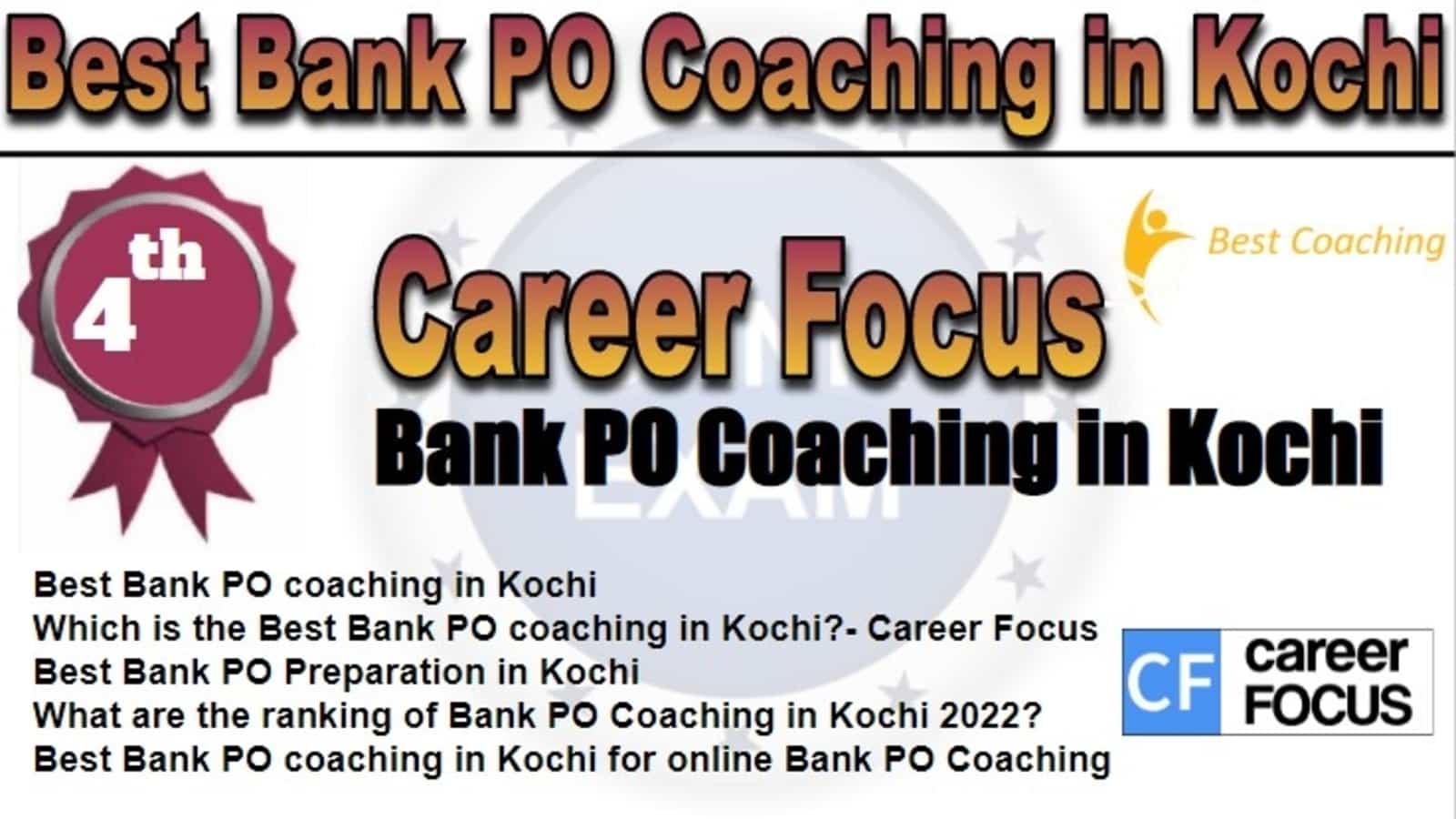 Rank 4 Best Bank PO Coaching in Kochi