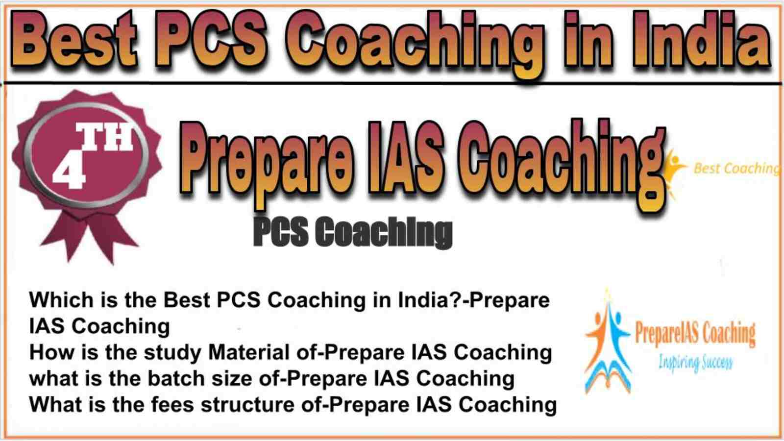 Rank 4 best PCS coaching in India