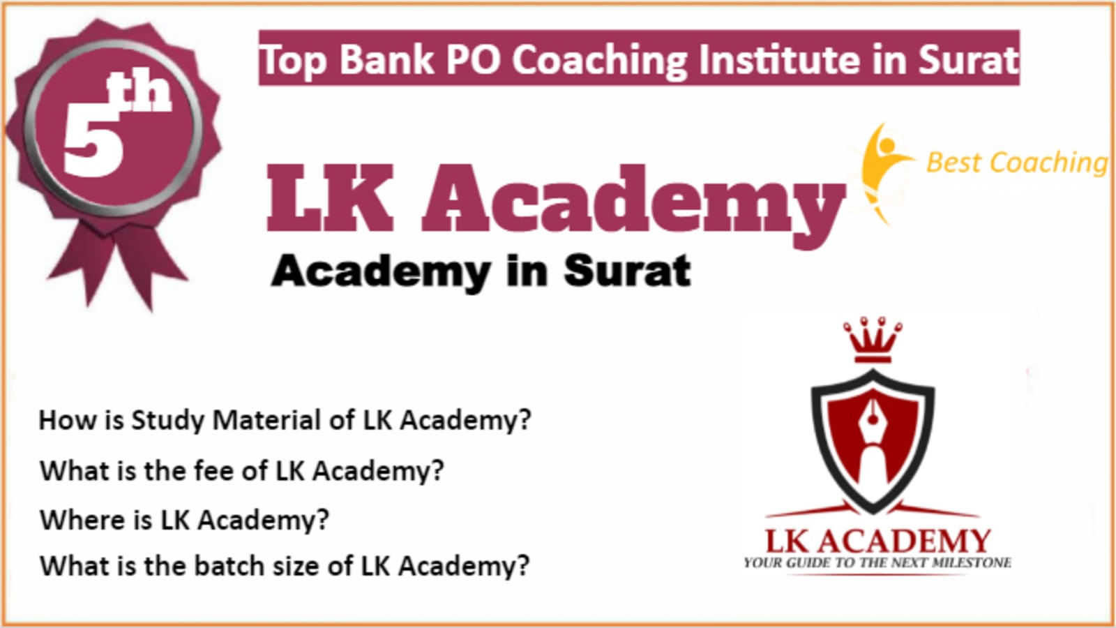 Rank 5 Best Bank PO Coaching in Surat