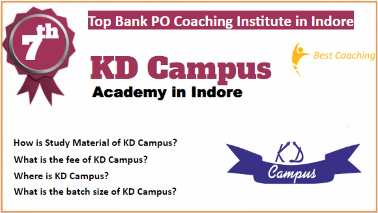 Rank 7 Best Bank PO Coaching in Indore