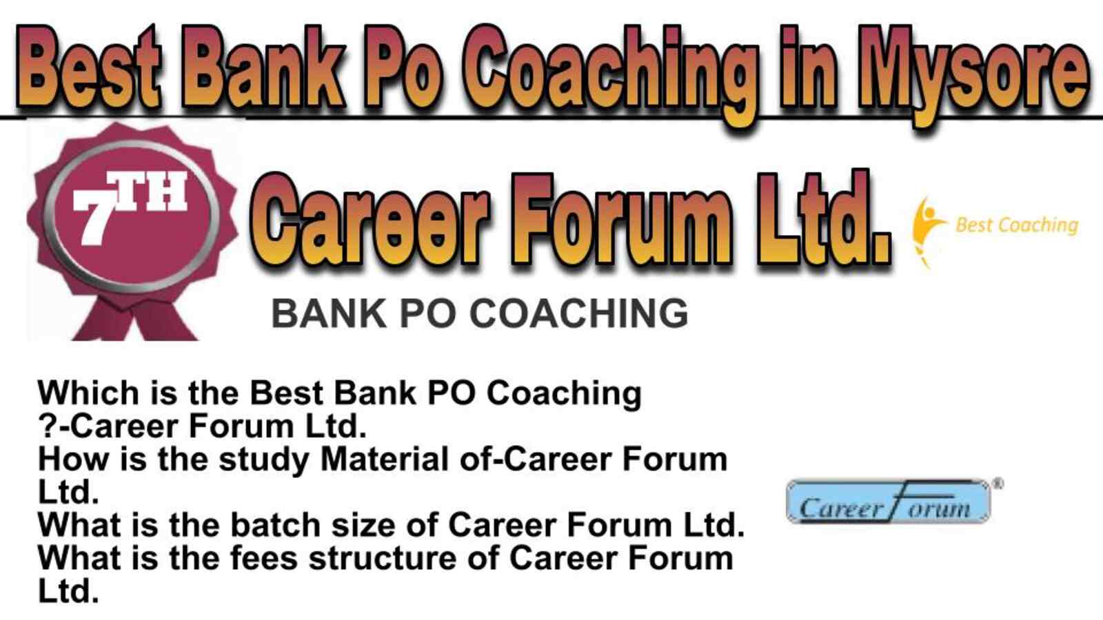 Rank 7 best bank po coaching in Mysore