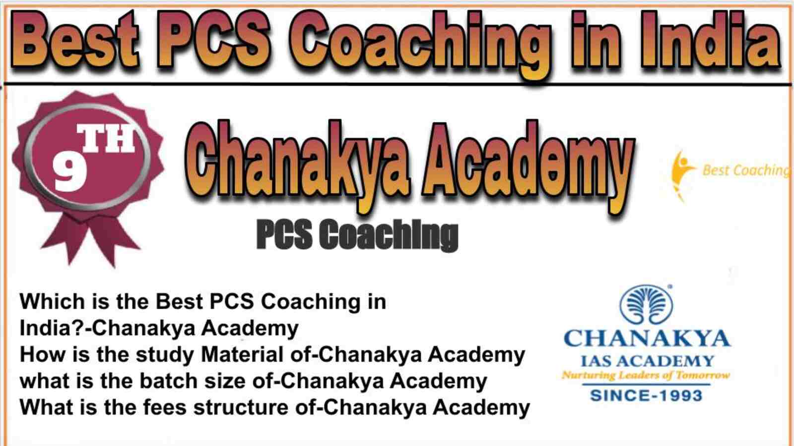 Rank 9 best PCS coaching in India