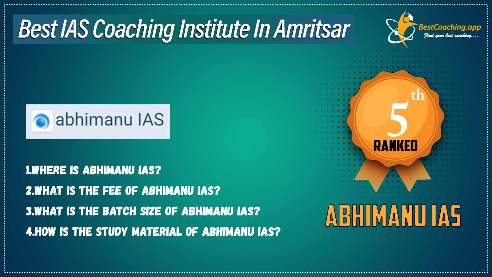 Top IAS Coaching in Amritsar