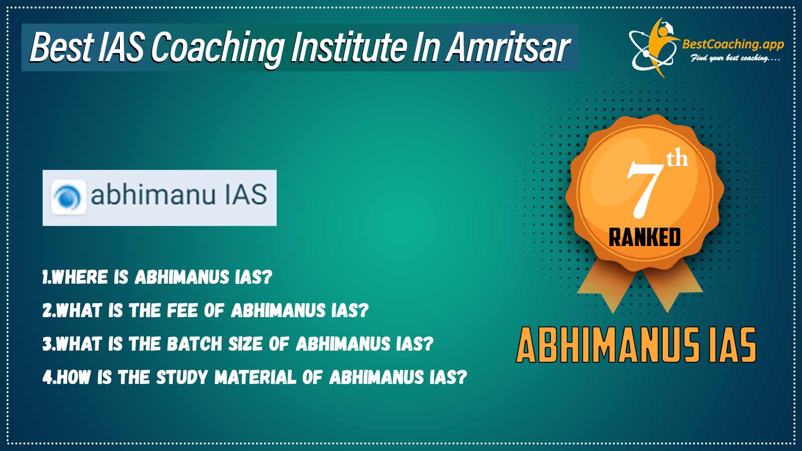 Top IAS Coaching in Amritsar