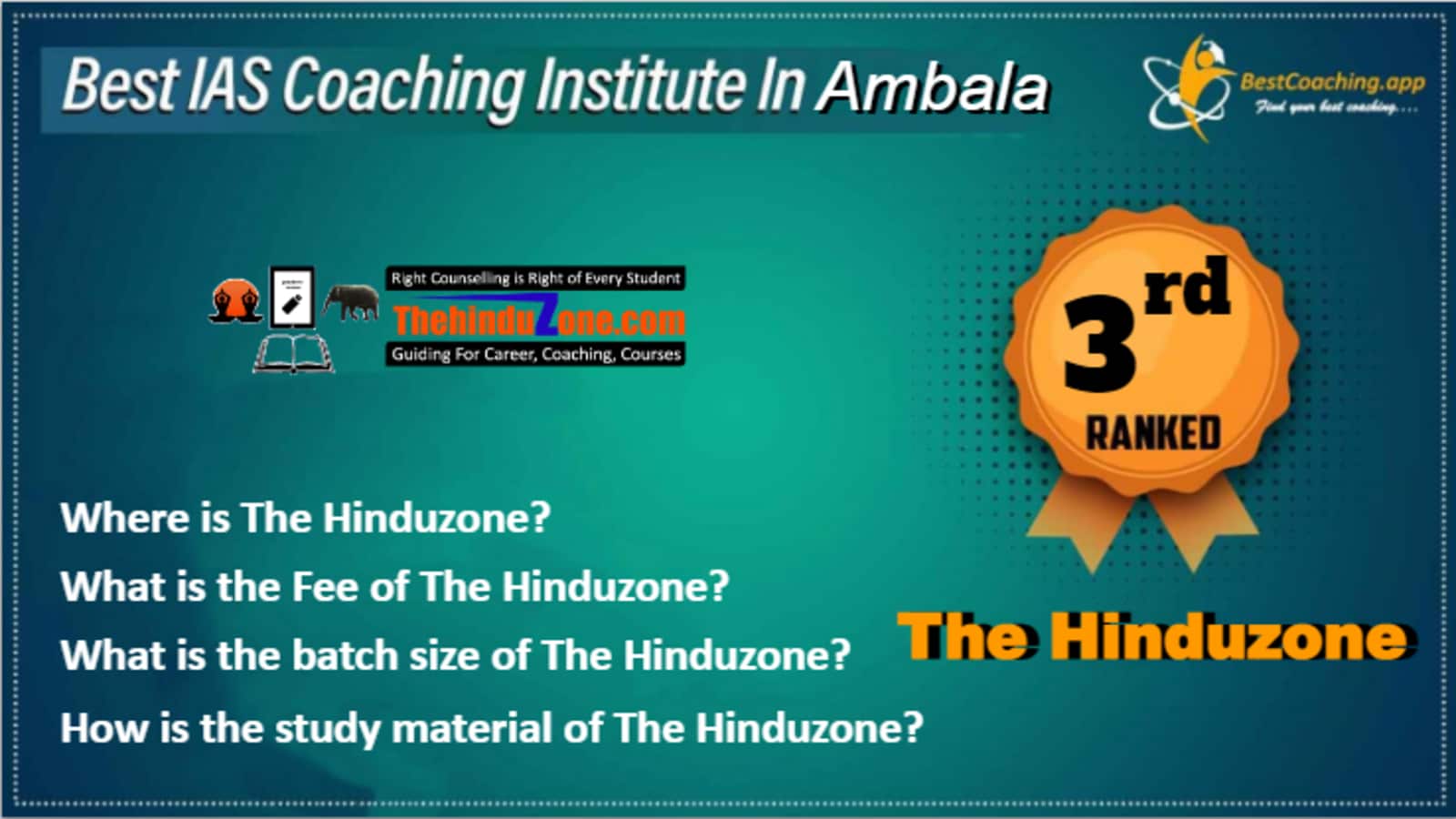 Rank 3 Best IAS coaching in Ambala