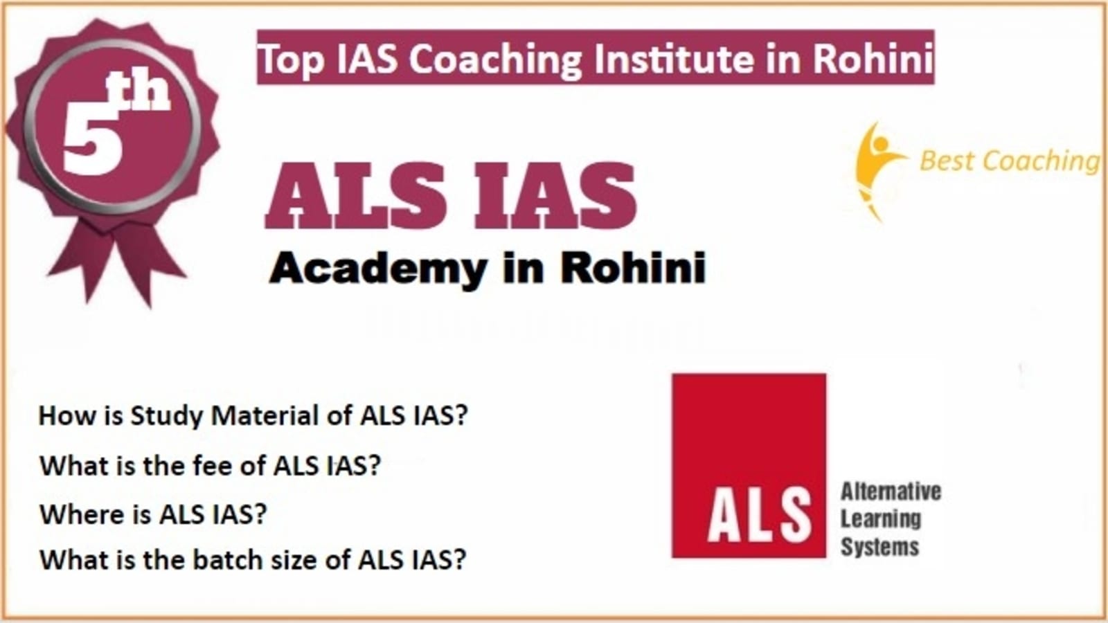 Rank 5 Best IAS Coaching in Rohini