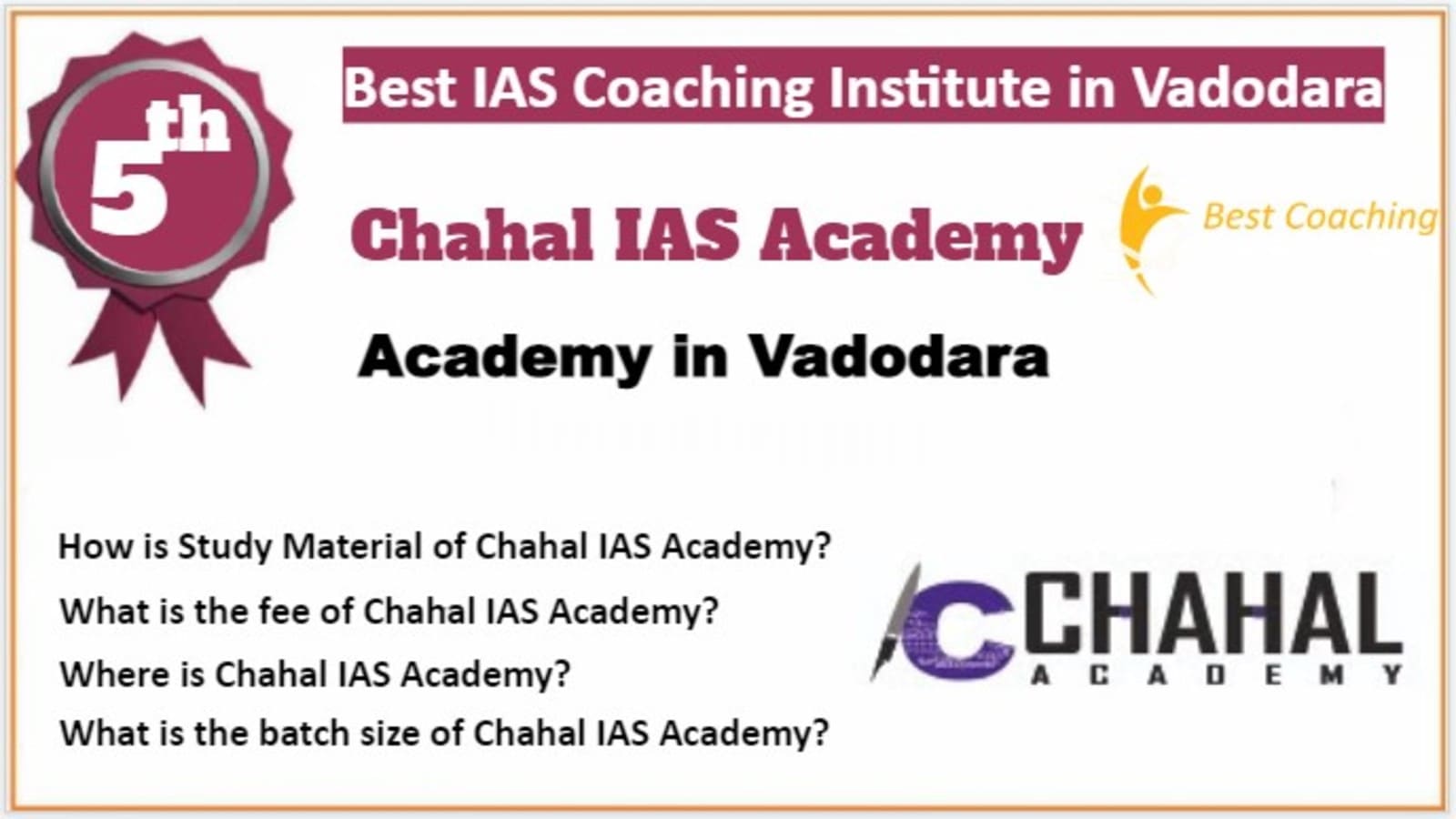 Rank 5 Best IAS Coaching in Vadodara