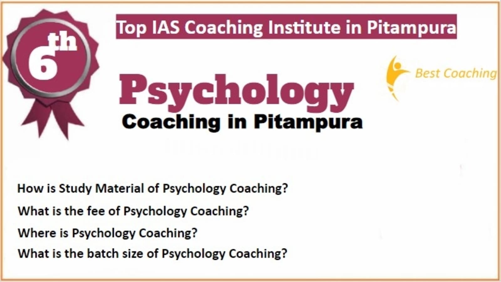 Rank 6 Best IAS Coaching in Pitampura