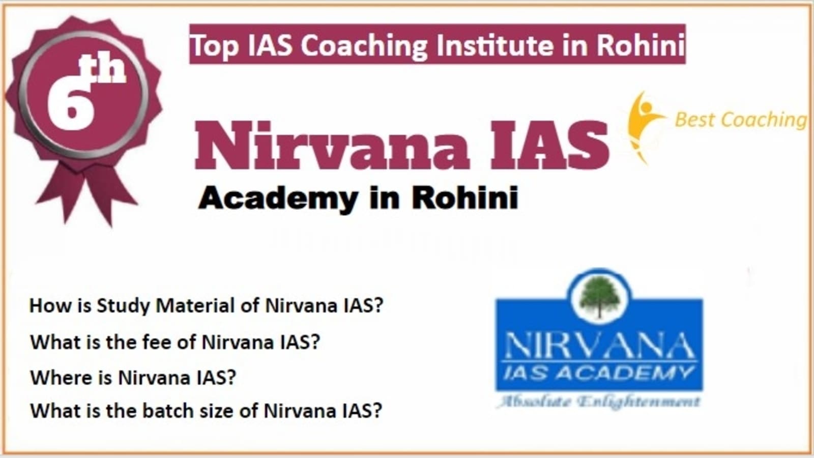Rank 6 Best IAS Coaching in Rohini