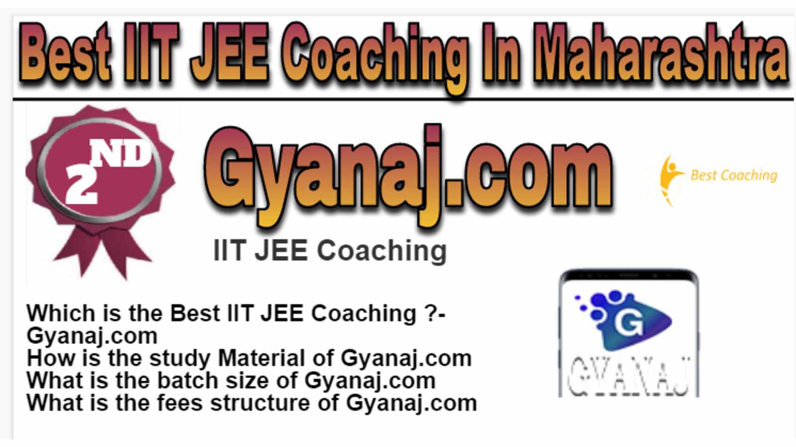 Rank 2Best IIT JEE Coaching In Maharashtra