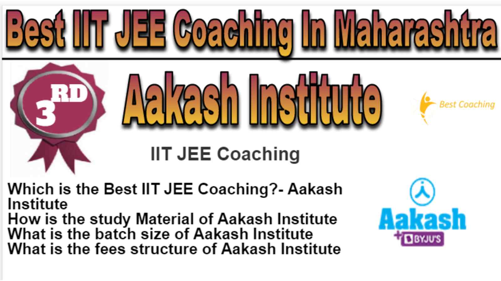 Rank 3 Best IIT JEE Coaching In Maharashtra