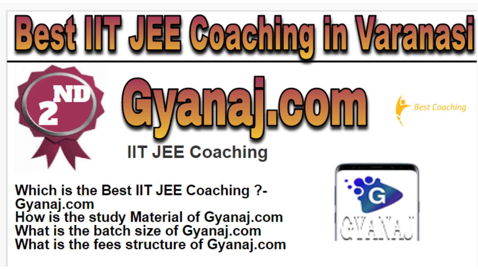 Rank 2 Best IIT JEE Coaching in Varanasi