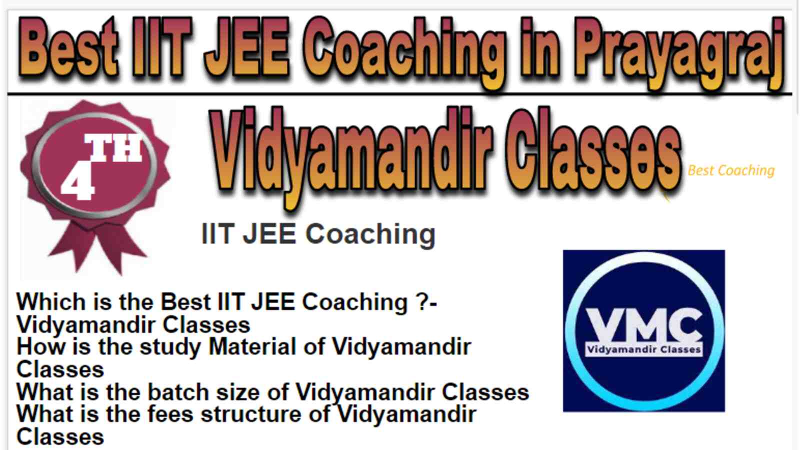 Rank 4 Best IIT JEE Coaching in Prayagraj