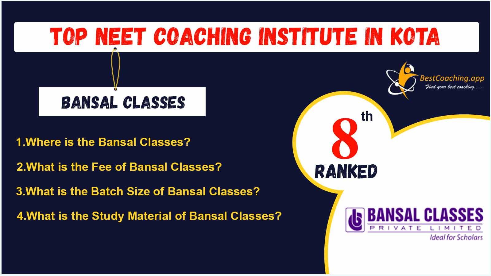 Best NEET coaching institute in Kota