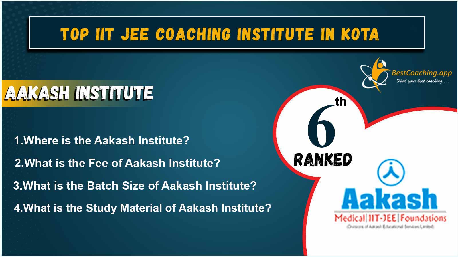 Top 10 IIT JEE Coaching Institute In Kota