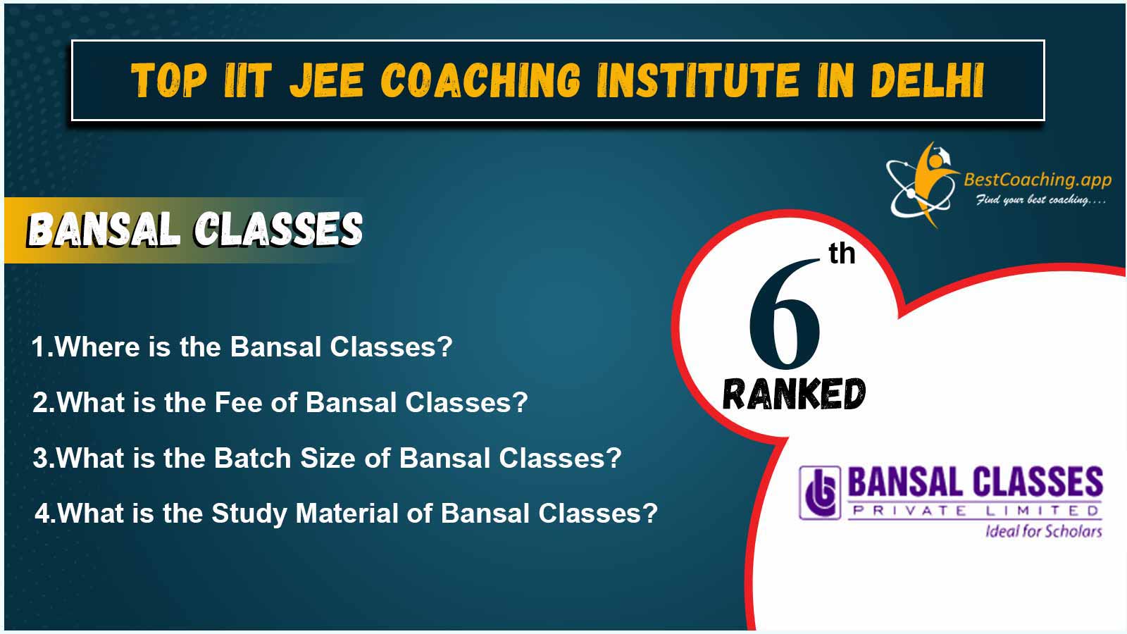 Top IIT JEE Coaching Centers In Delhi