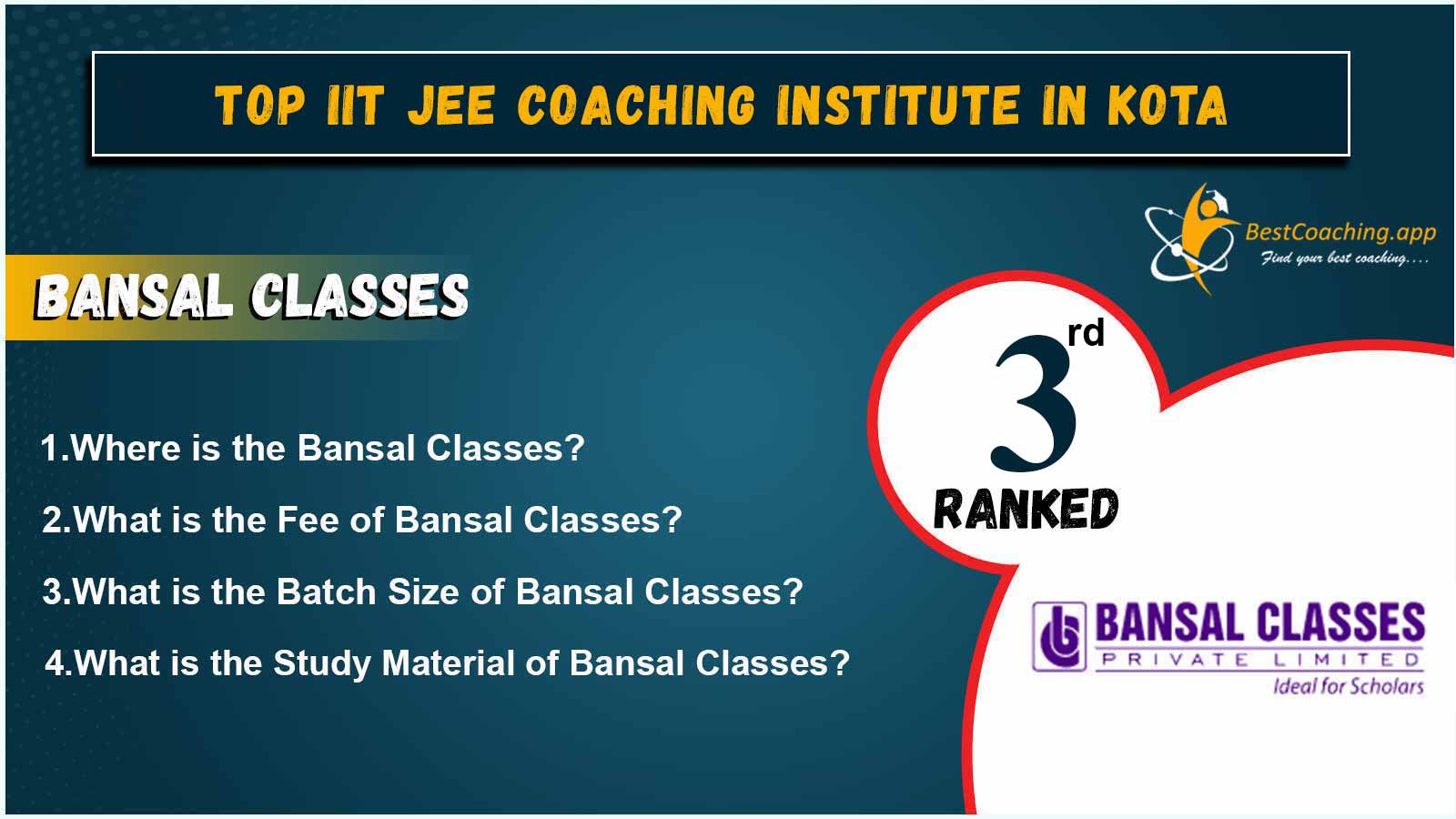 Top IIT JEE Coaching Centers In Kota