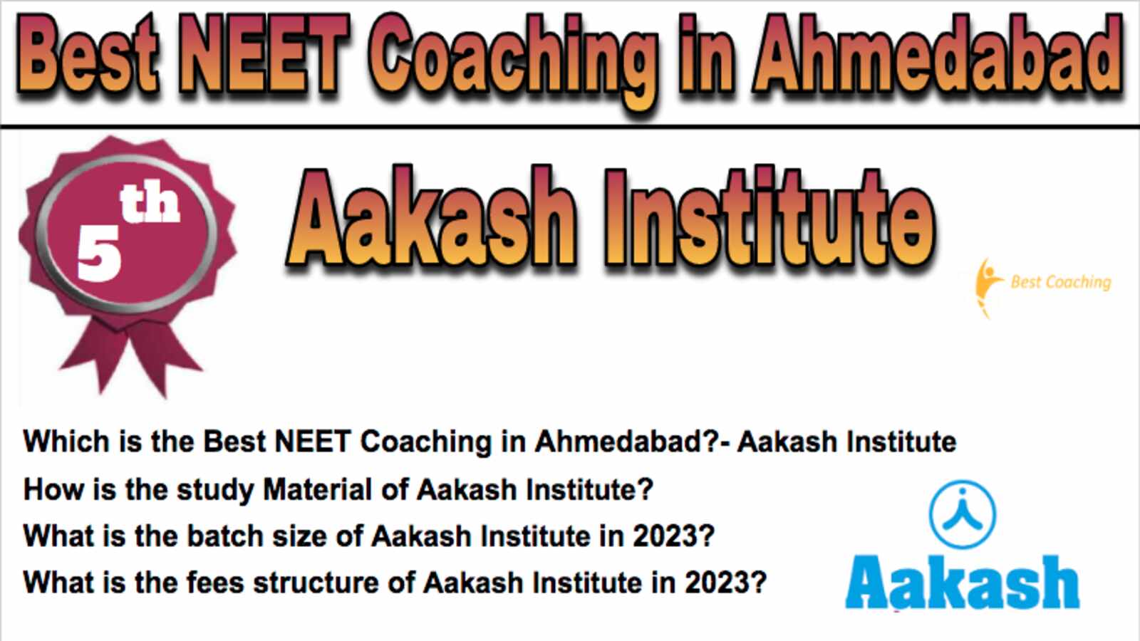 Rank 5 Best NEET Coaching in Ahmedabad