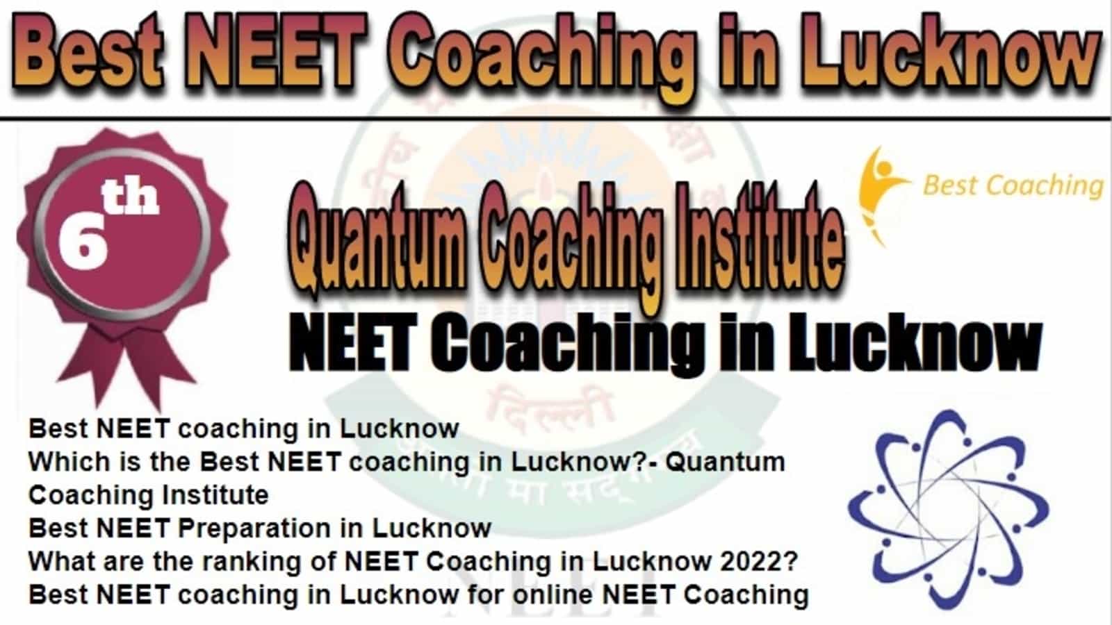 Rank 6 Best NEET Coaching in Lucknow