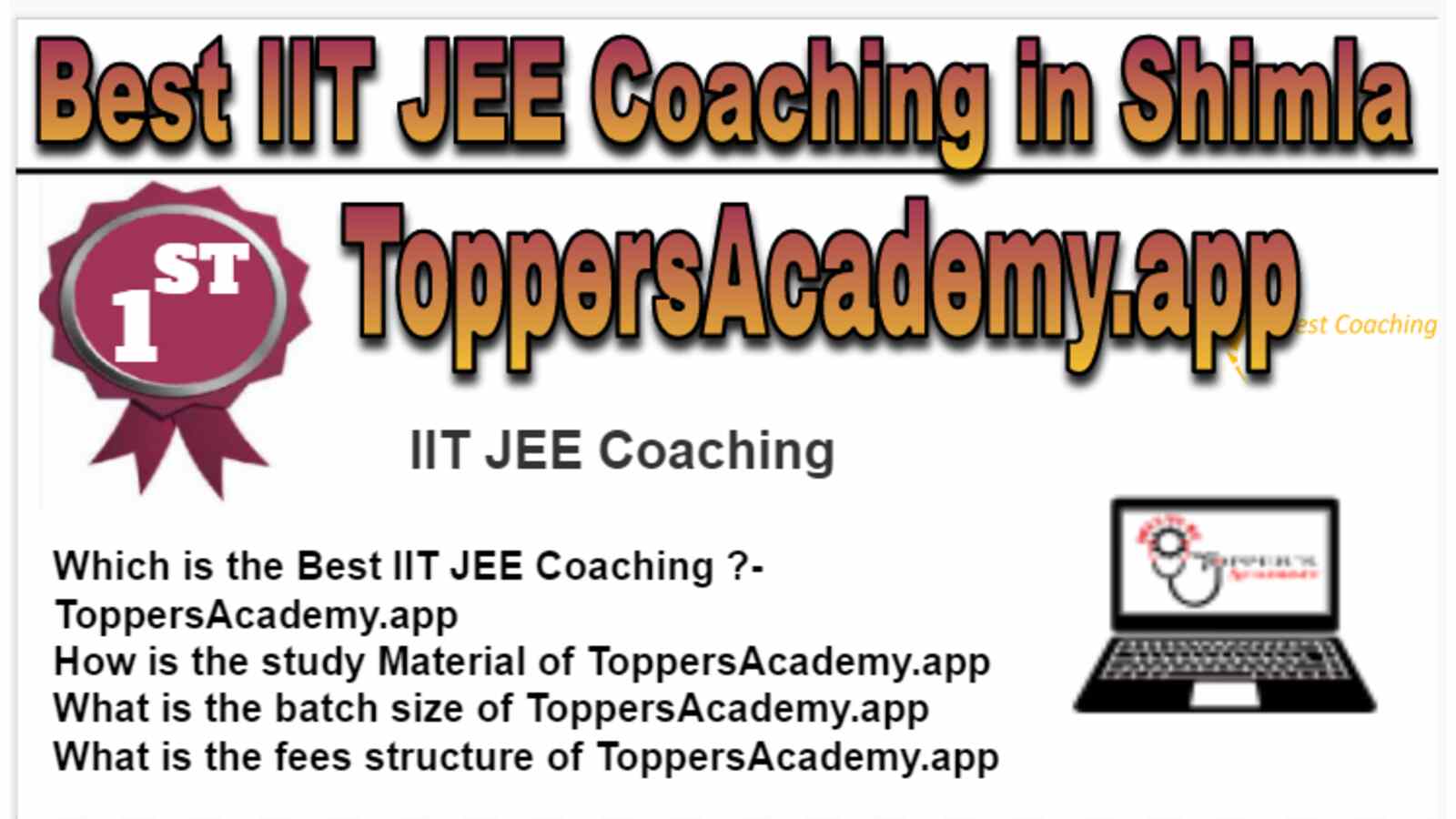 Rank 1 Best IIT JEE Coaching in Shimla